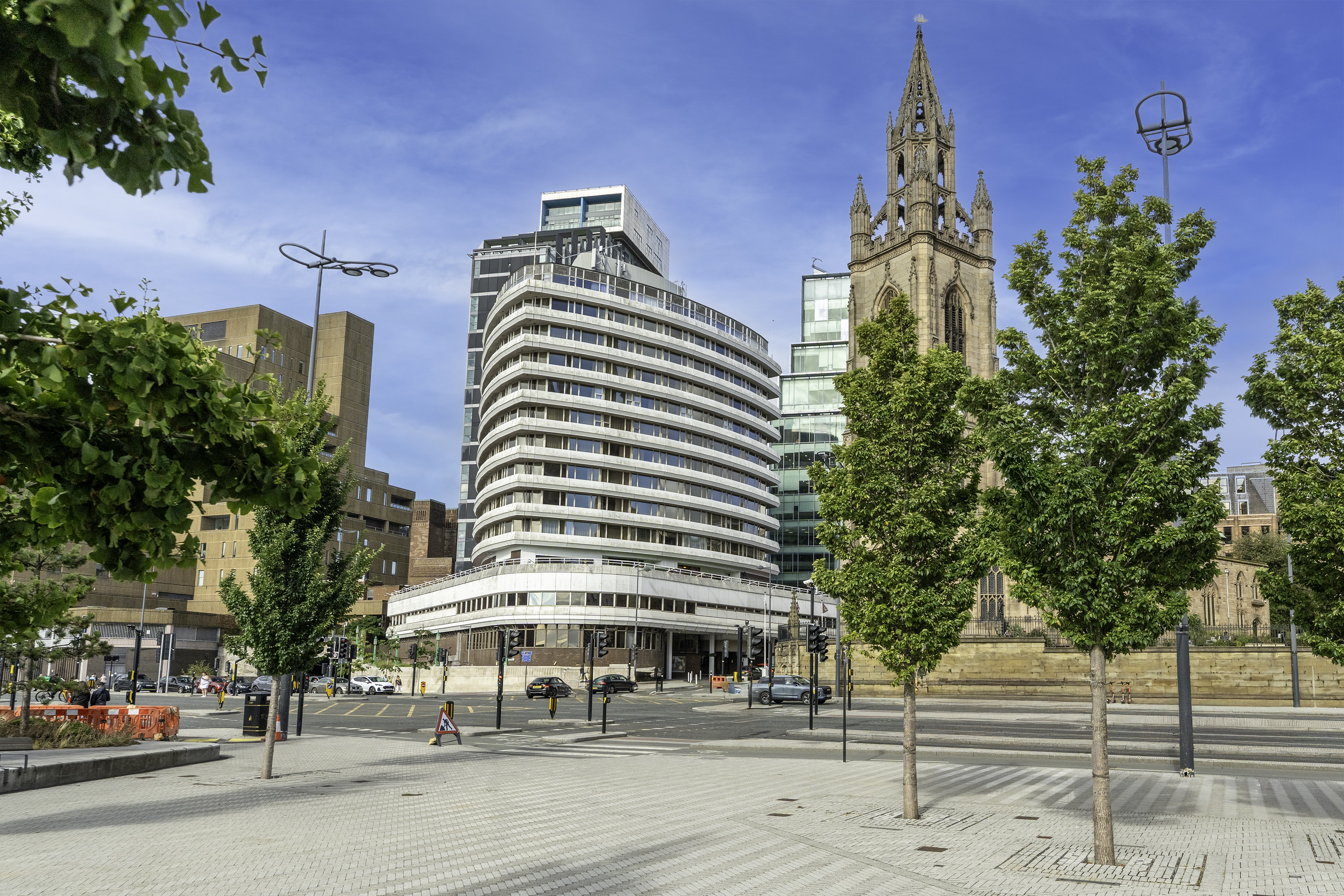 Atlantic Tower Hotel Liverpool exterior with Royal Liver Building view